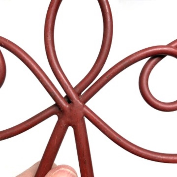 decorative plate stand iron 21" high 12" wide holds small or large handmade - Picture 5 of 7